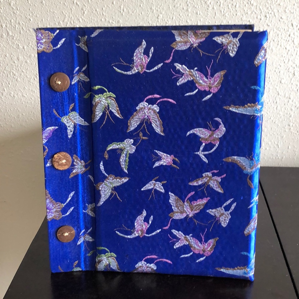 Silk butterfly journal with handmade paper